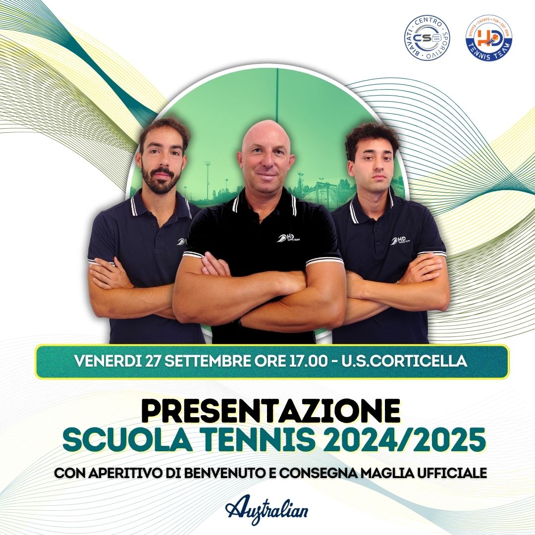 Presentazione Scuola Tennis US Corticella | Venerdì 27 settembre alle ore 18.00