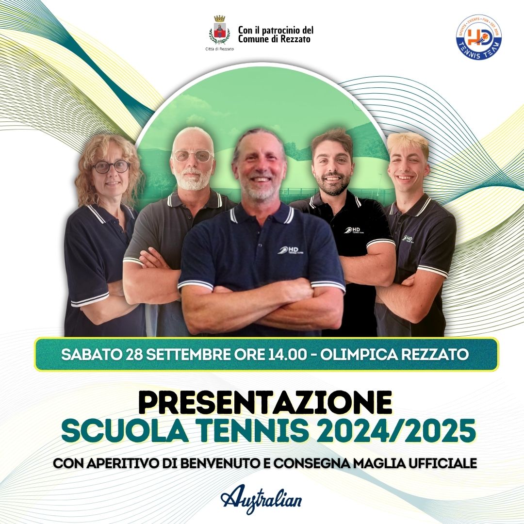Presentazione Scuola Tennis Olimpica Rezzato 2024/25 | Sabato 28 settembre alle ore 14.00