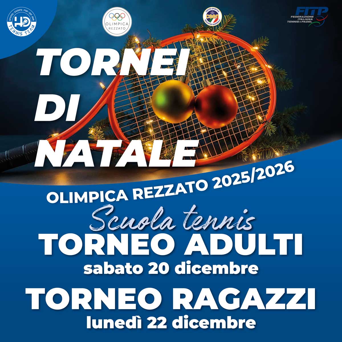 Tornei di Natale 2025